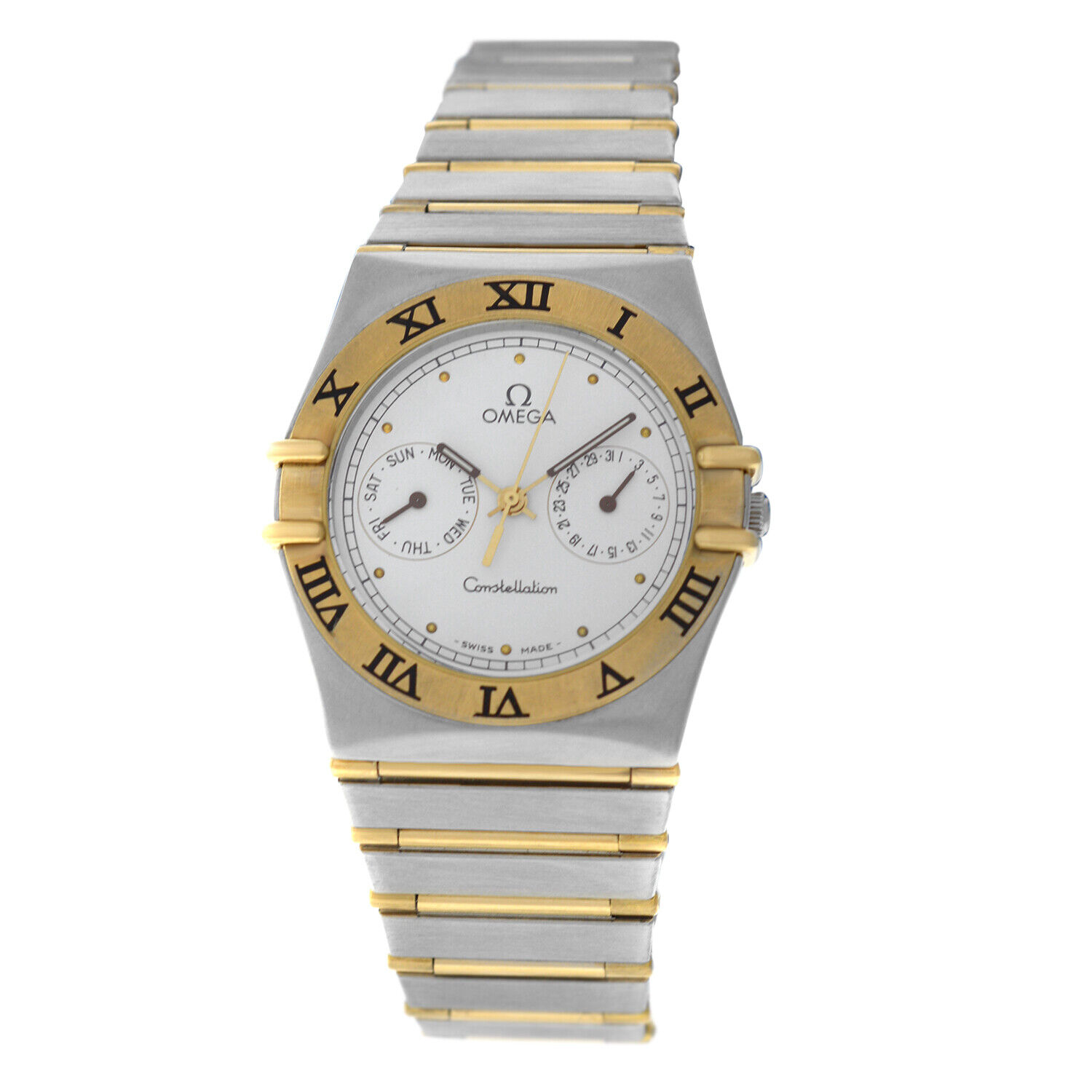 Omega Constellation Manhattan   Full Bar 18K Gold 32MM Quartz Watch