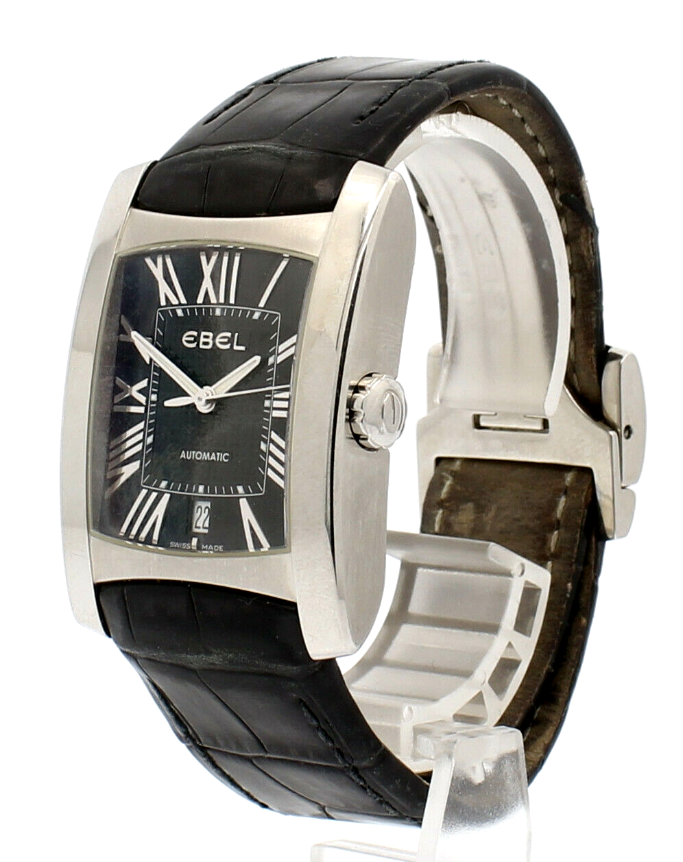 EBEL Brasilia Stainless Steel Automatic Black Dial Men's Watch