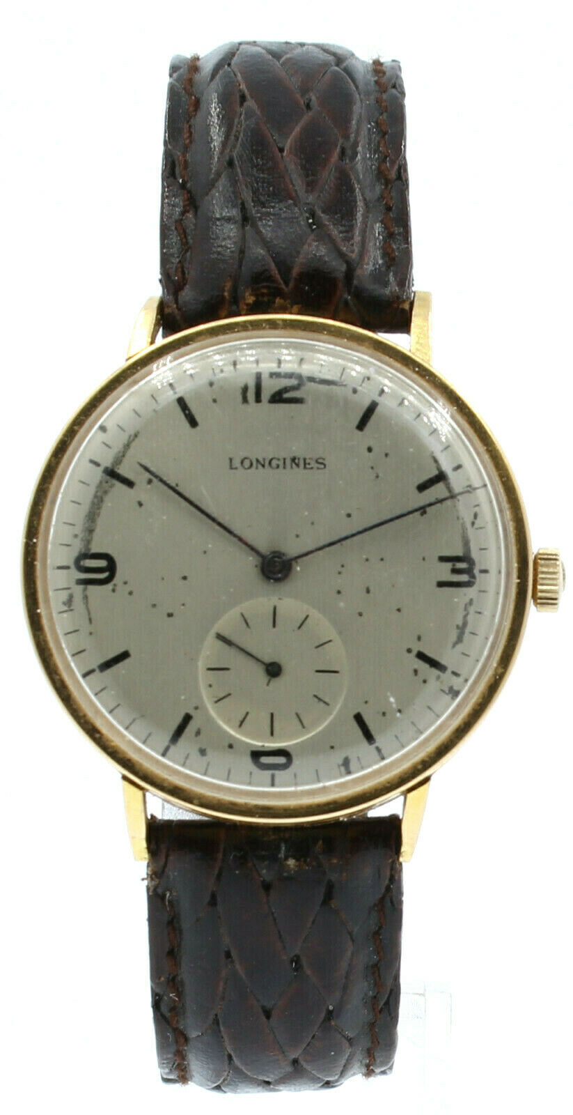 Vintage Longines 18k Yellow Gold Round Manual wind 35mm Men's Watch