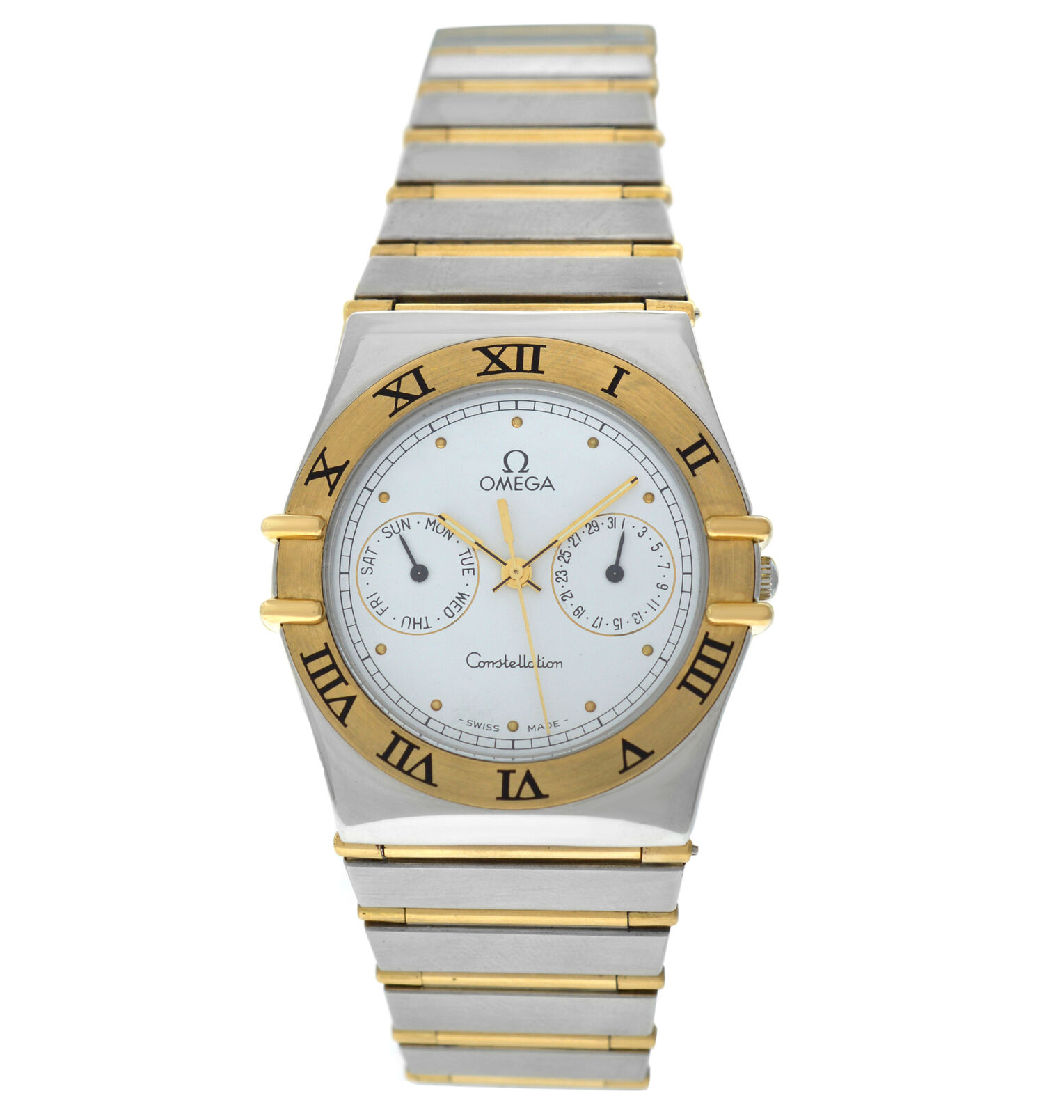 Omega Constellation 396.1070.1 396.1080.1 Full Bar 18K Gold 32MM Quartz Watch