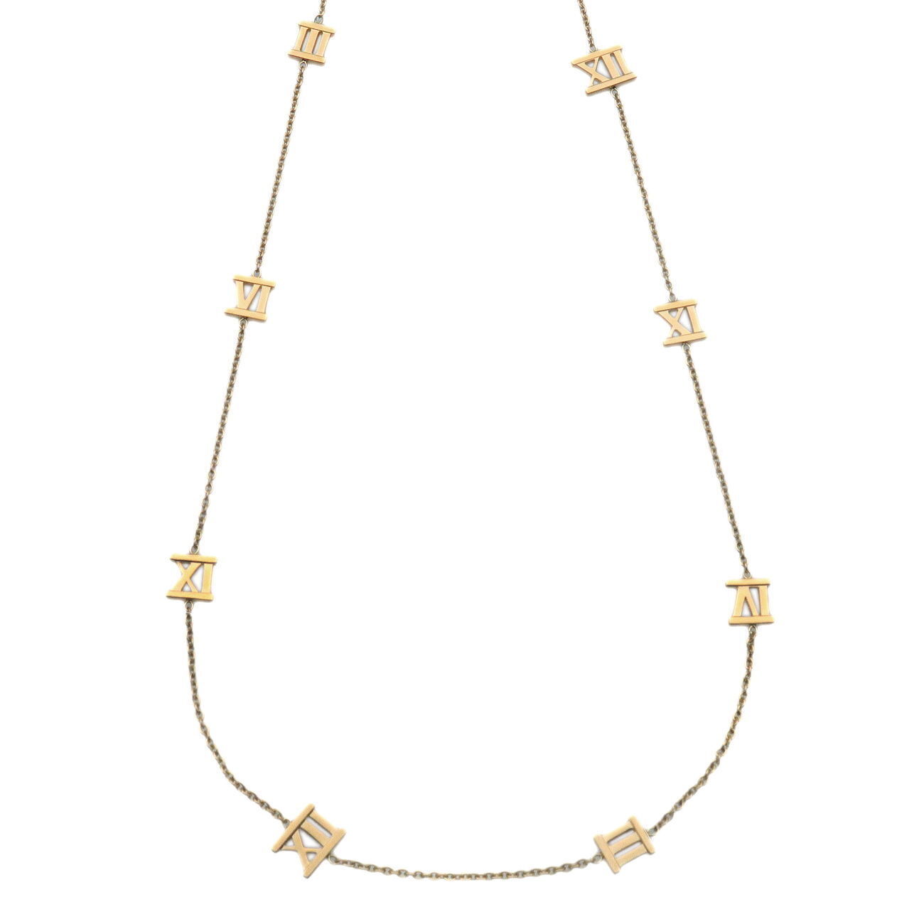 Tiffany & Co. Atlas Necklace K18YG 750YG Yellow Gold