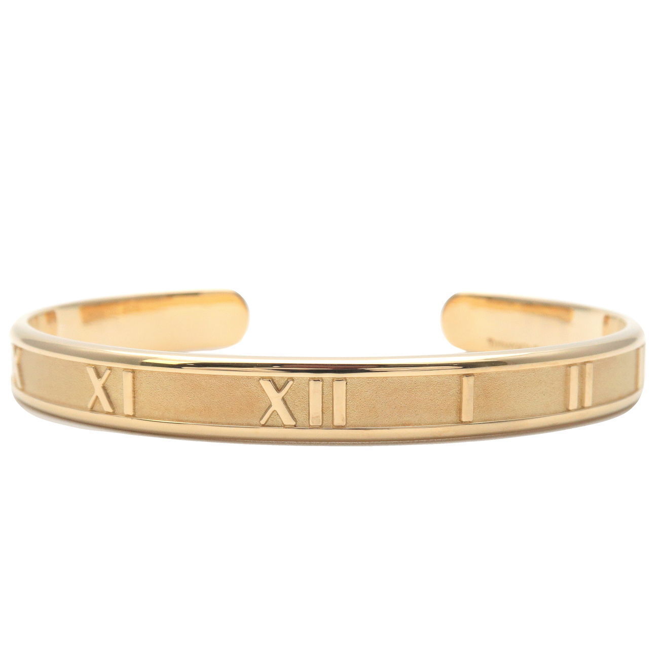 Tiffany&Co. Atlas Open Bangle Bracelet K18 750YG Yellow Gold