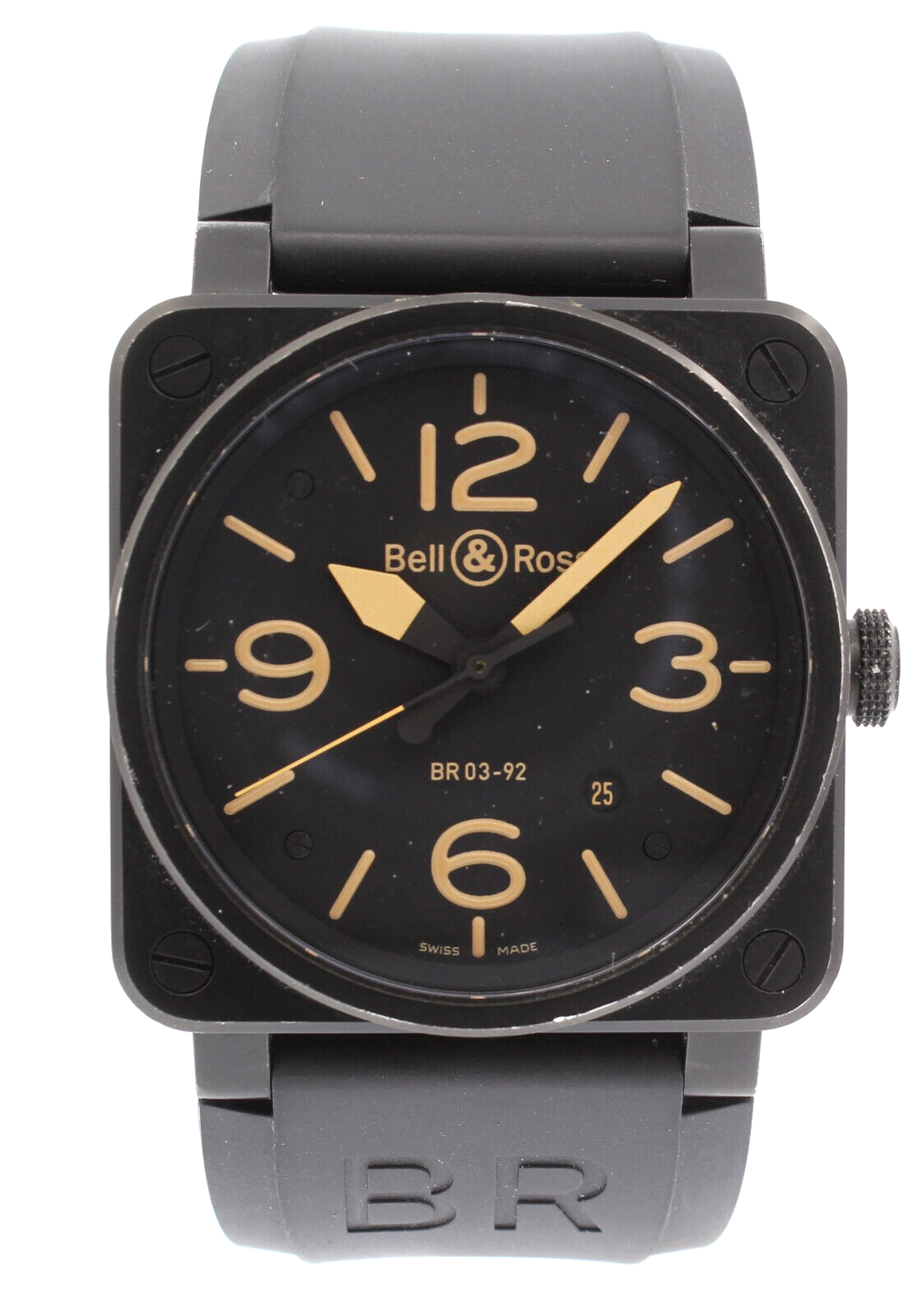 Bell & Ross BR03-92S Black Ceramic Rubber 42mm Swiss Automatic Men's Watch