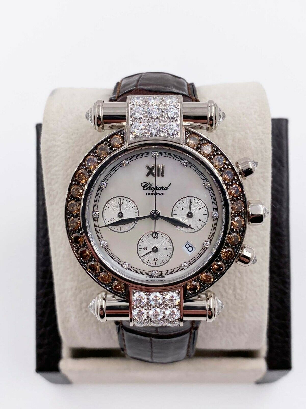 Chopard Imperiale 1215 37 / 3168-52 Chocolate Diamonds MOP 18K White Gold