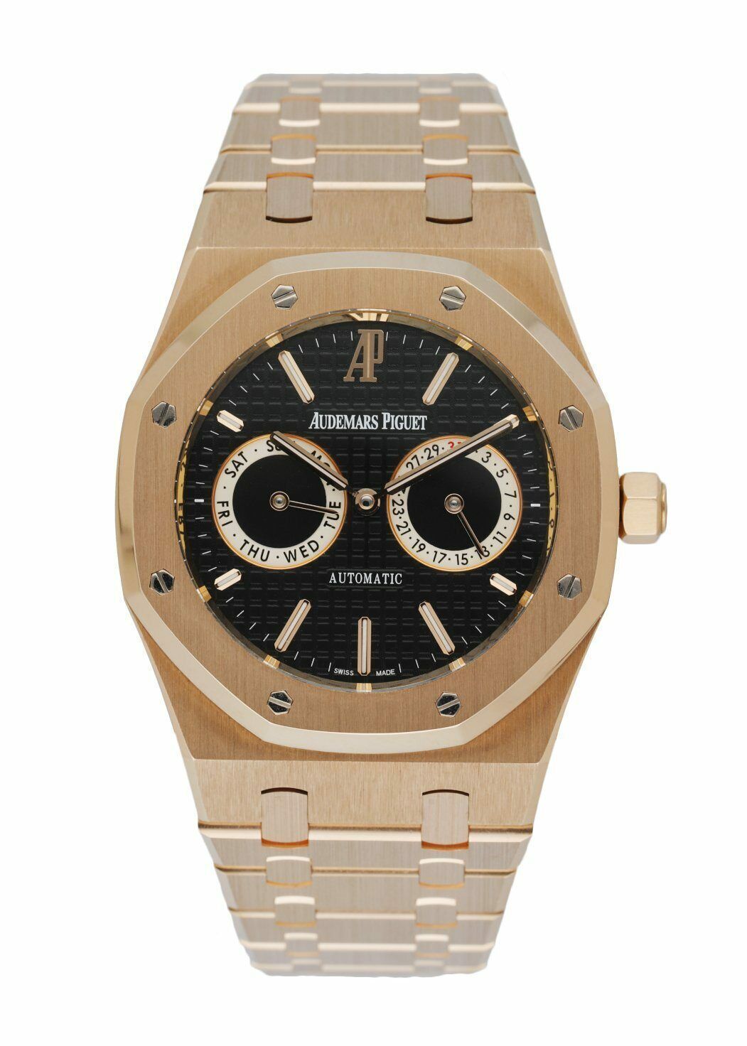 Audemars Piguet Royal Oak   Day & Date 18k Rose Gold Watch 39mm Box&Paper