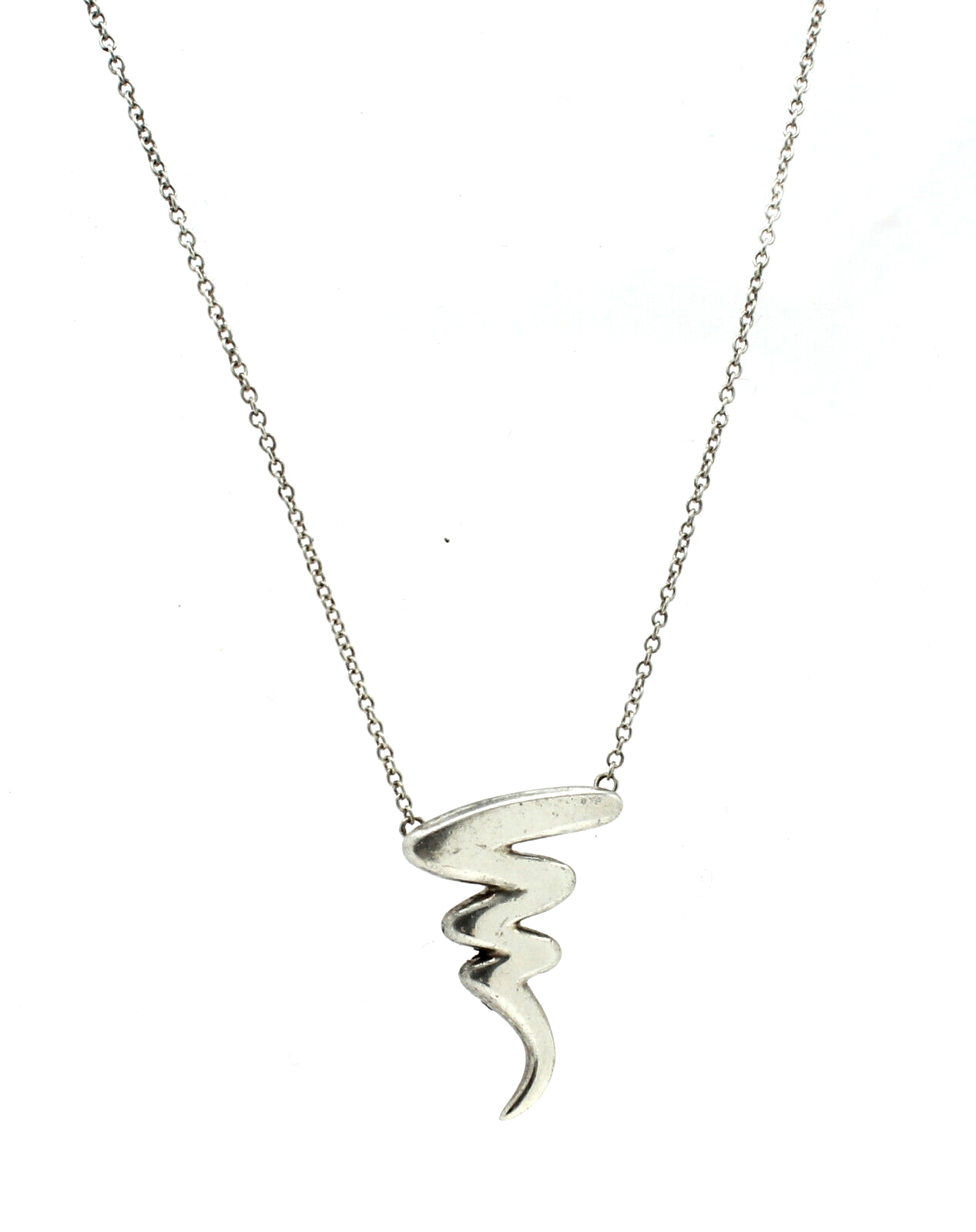 Authentic Tiffany & Co. Paloma picasso Sterling Silver ZIG ZAG Necklace Chain