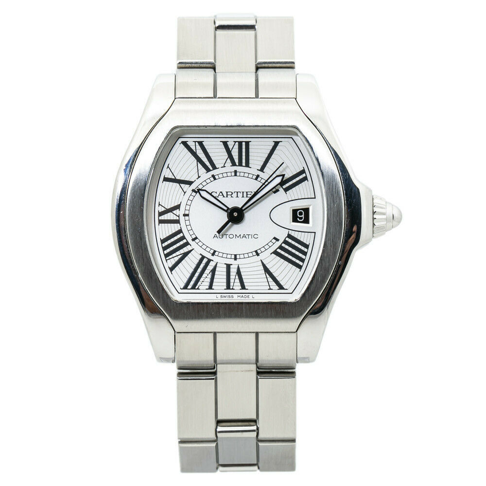 Cartier Roadster W6206017 Silver Dial Stainless Mens Automatic Watch 40MM