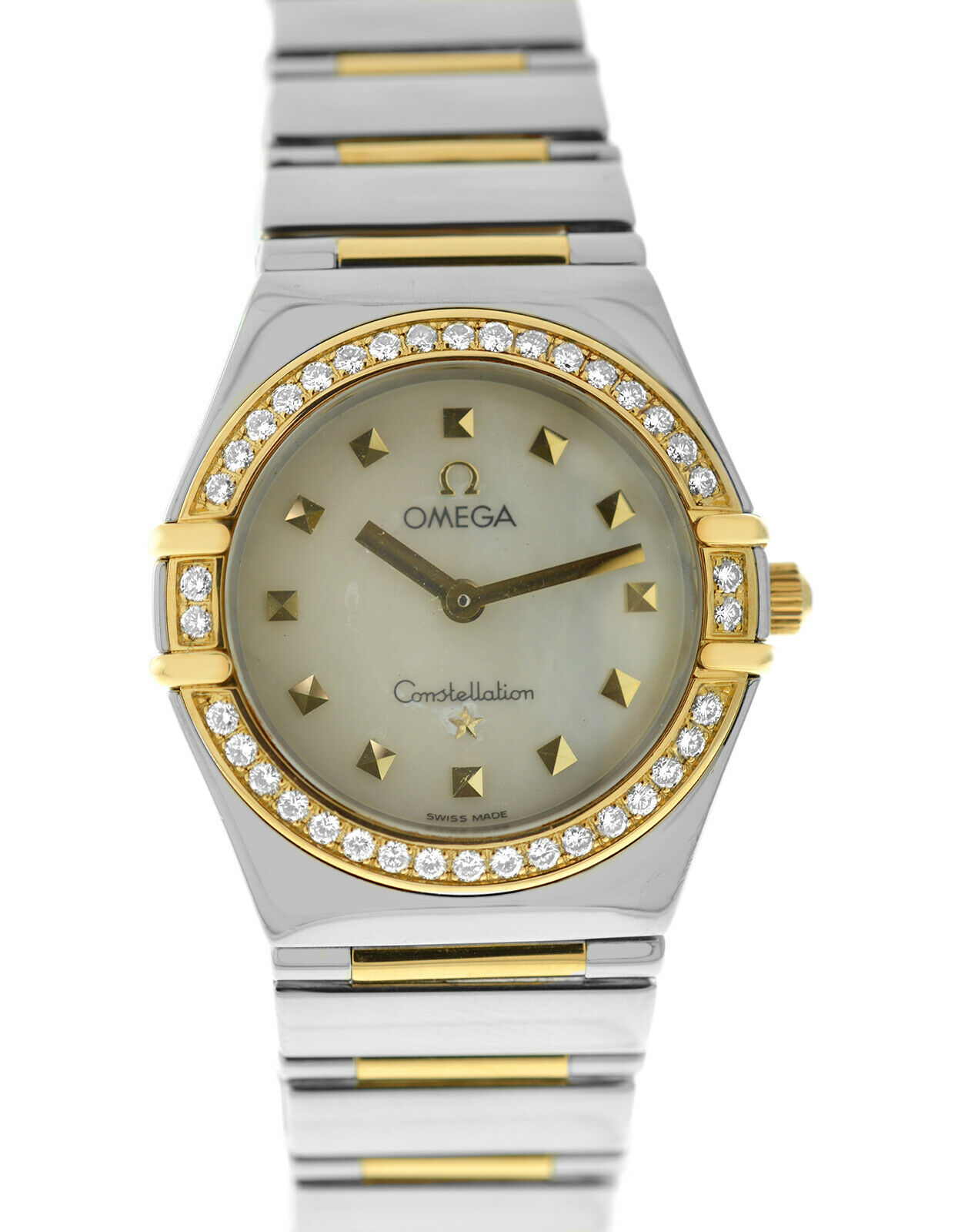 Omega Constellation My Choice 895.1241 Gold Diamond MOP 25MM Quartz Watch