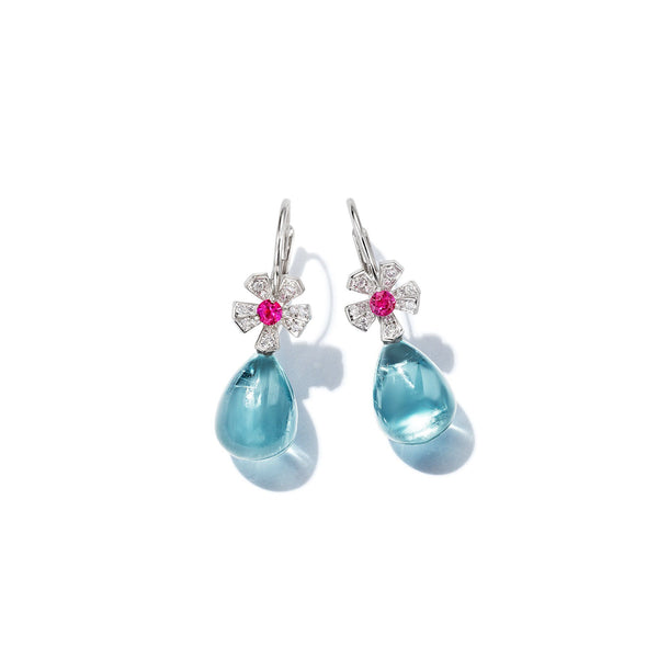 Wonderland Teardrop Aquamarine Earrings