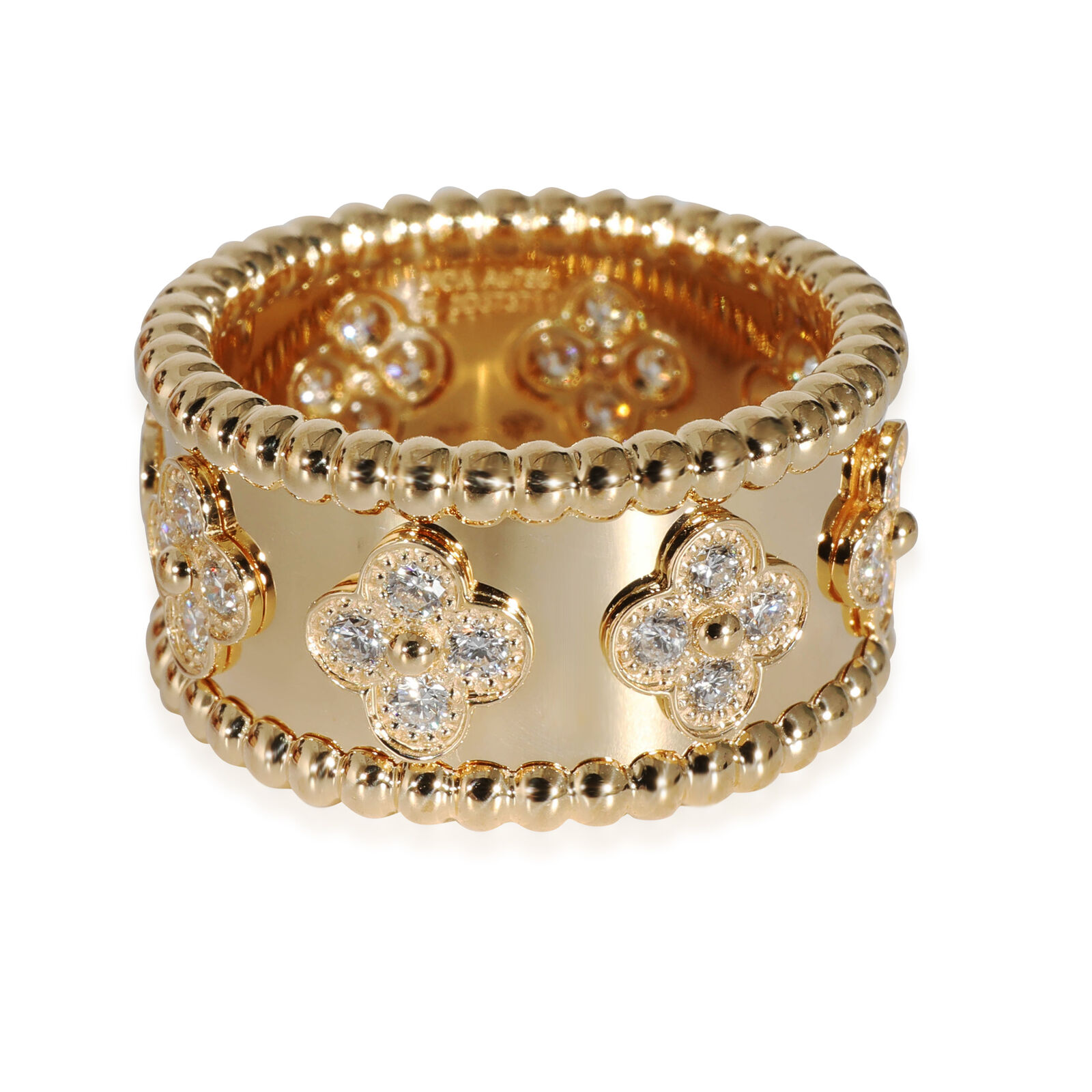 Van Cleef & Arpels Perlee Clover Ring in 18k Yellow Gold