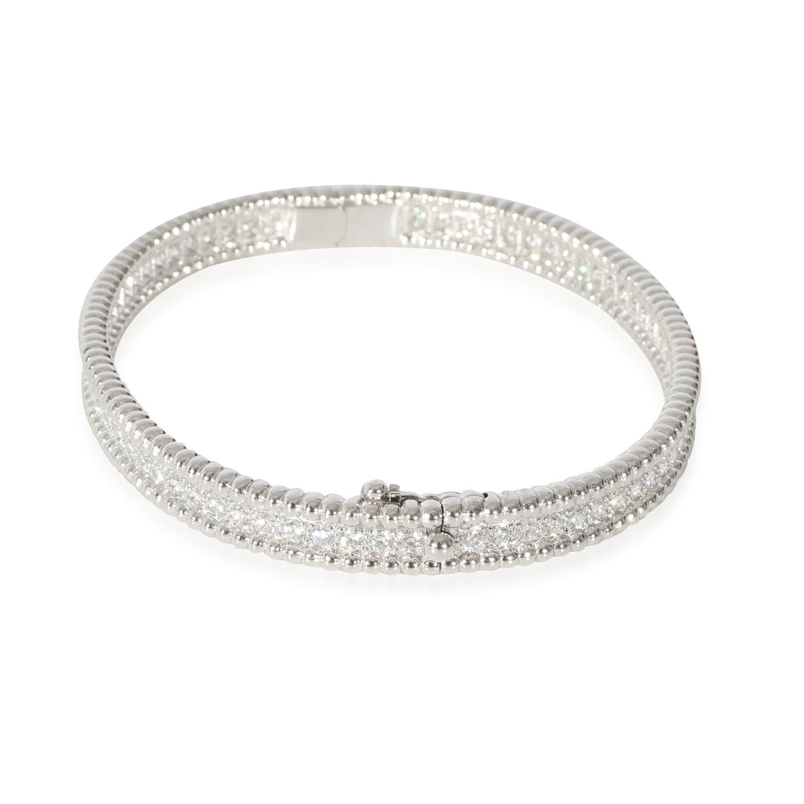 Van Cleef & Arpels Perlee Diamond Bracelet in 18K White Gold