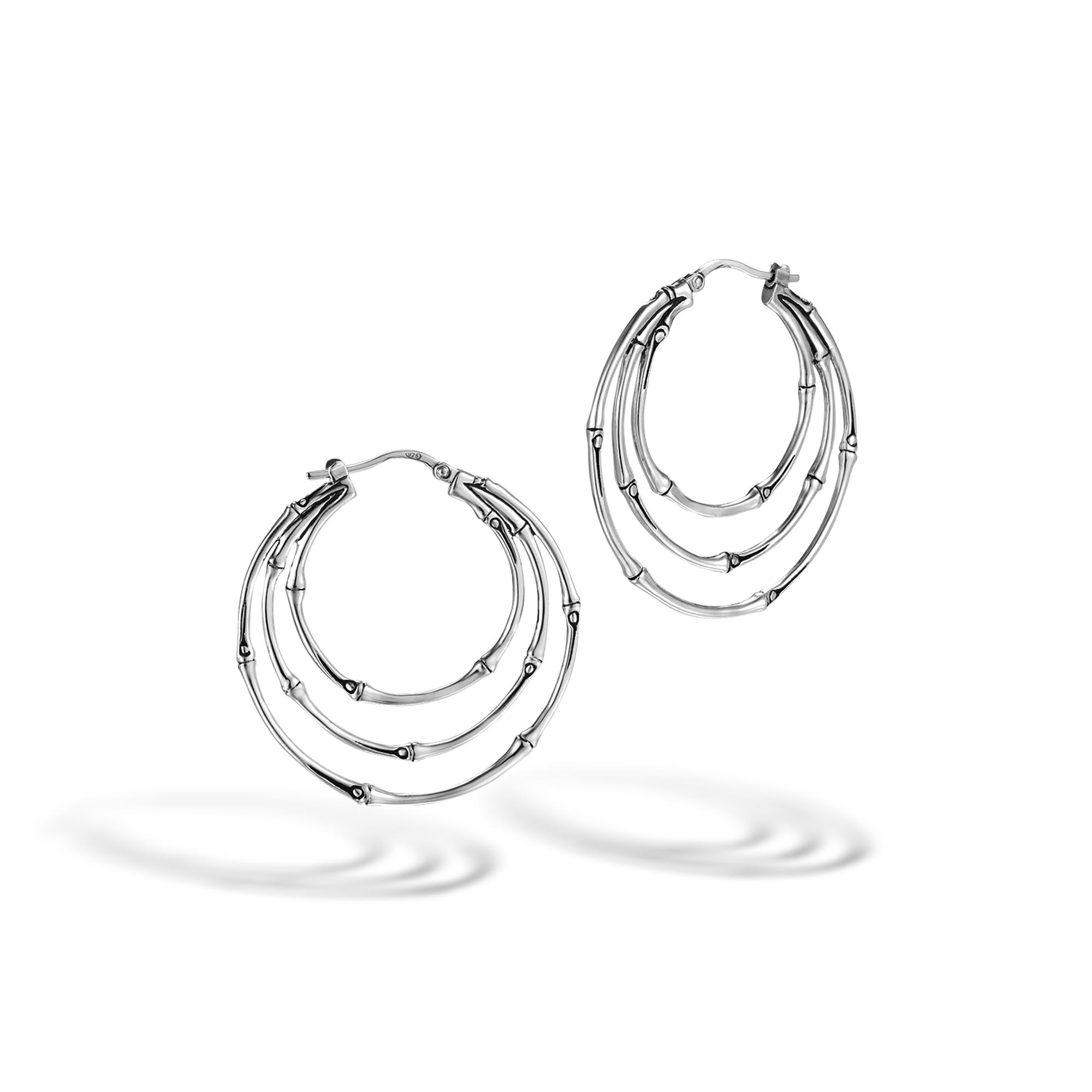 John Hardy Bamboo Small Orbital Hoop Bamboo Earrings