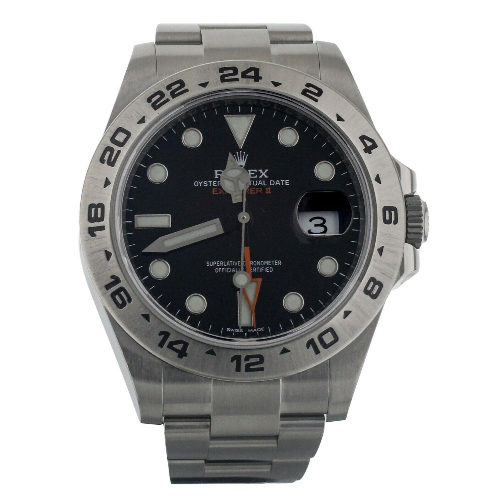 Rolex Explorer II GMT Stainless Steel Black Dial on Bracelet 42mm 216570