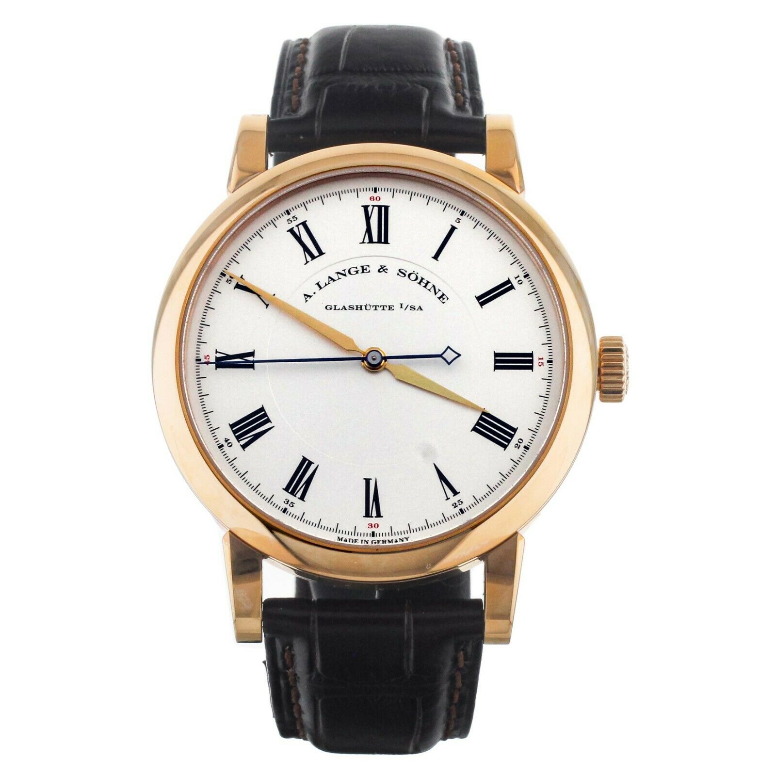 A. Lange & Sohne Richard Lange Rose Gold Silver 40.5mm New Old Stock
