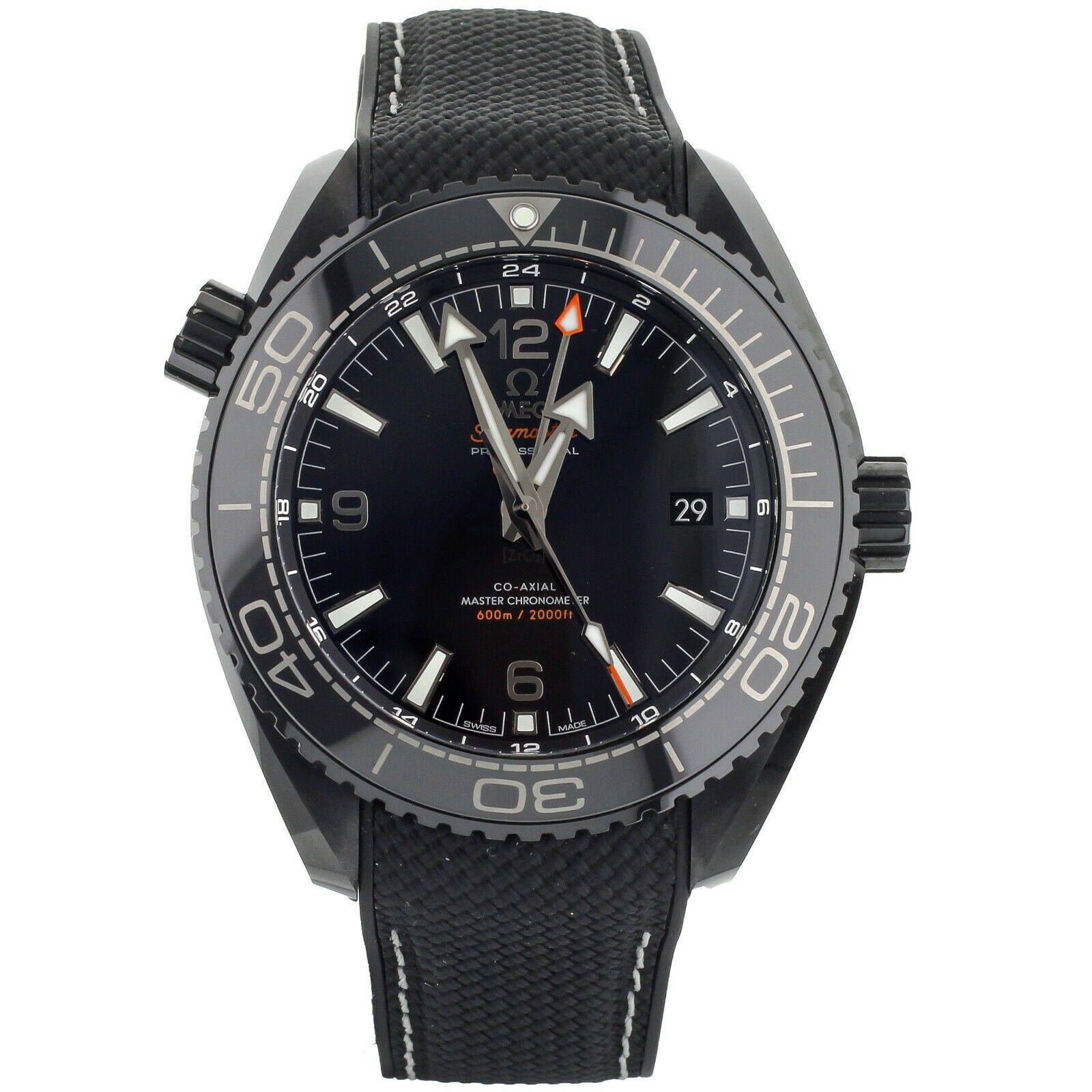 Omega Seamaster Planet Ocean 600m GMT Ceramic Rubber 45mm  Full