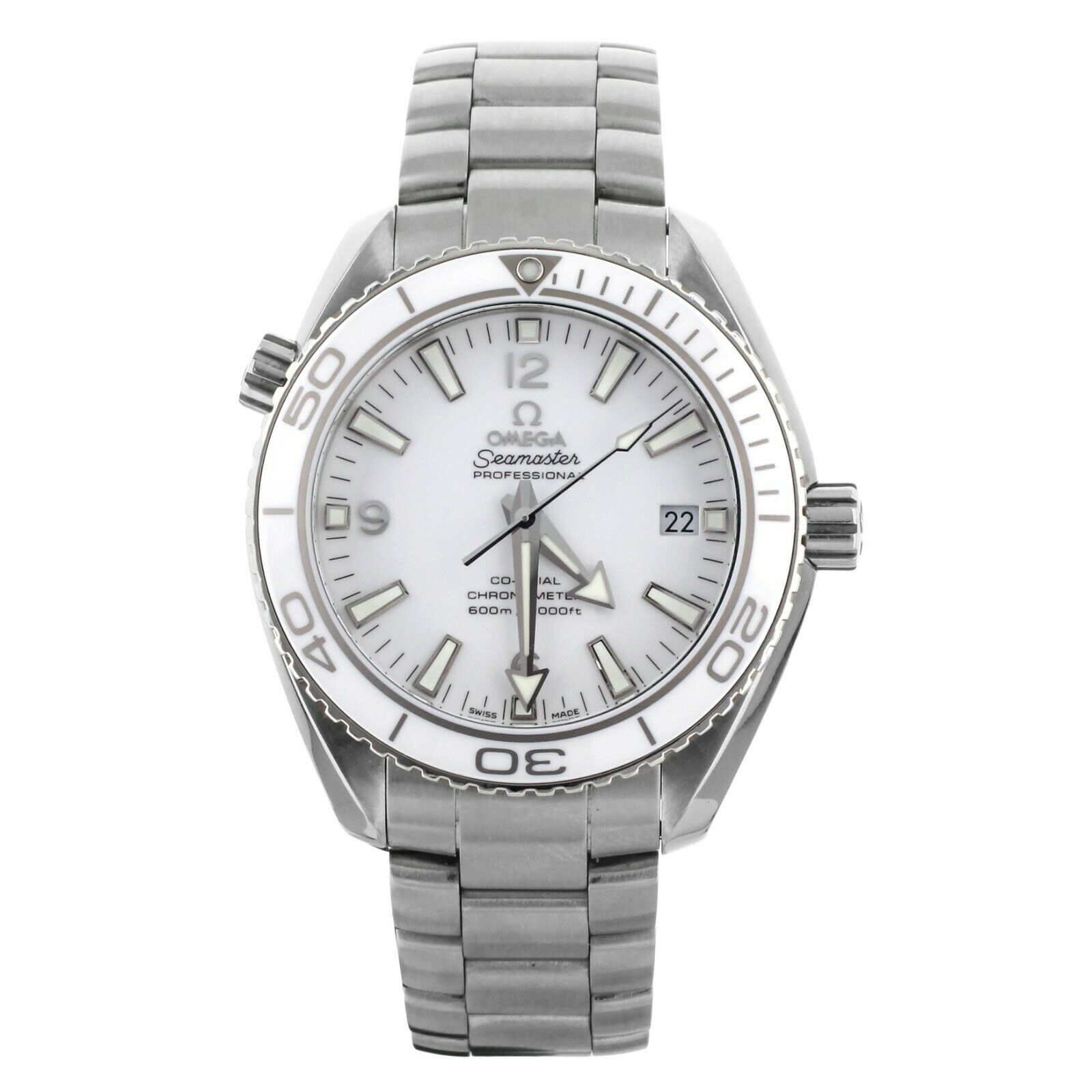Omega Seamaster Planet Ocean 600m White Dial 42MMFull Set
