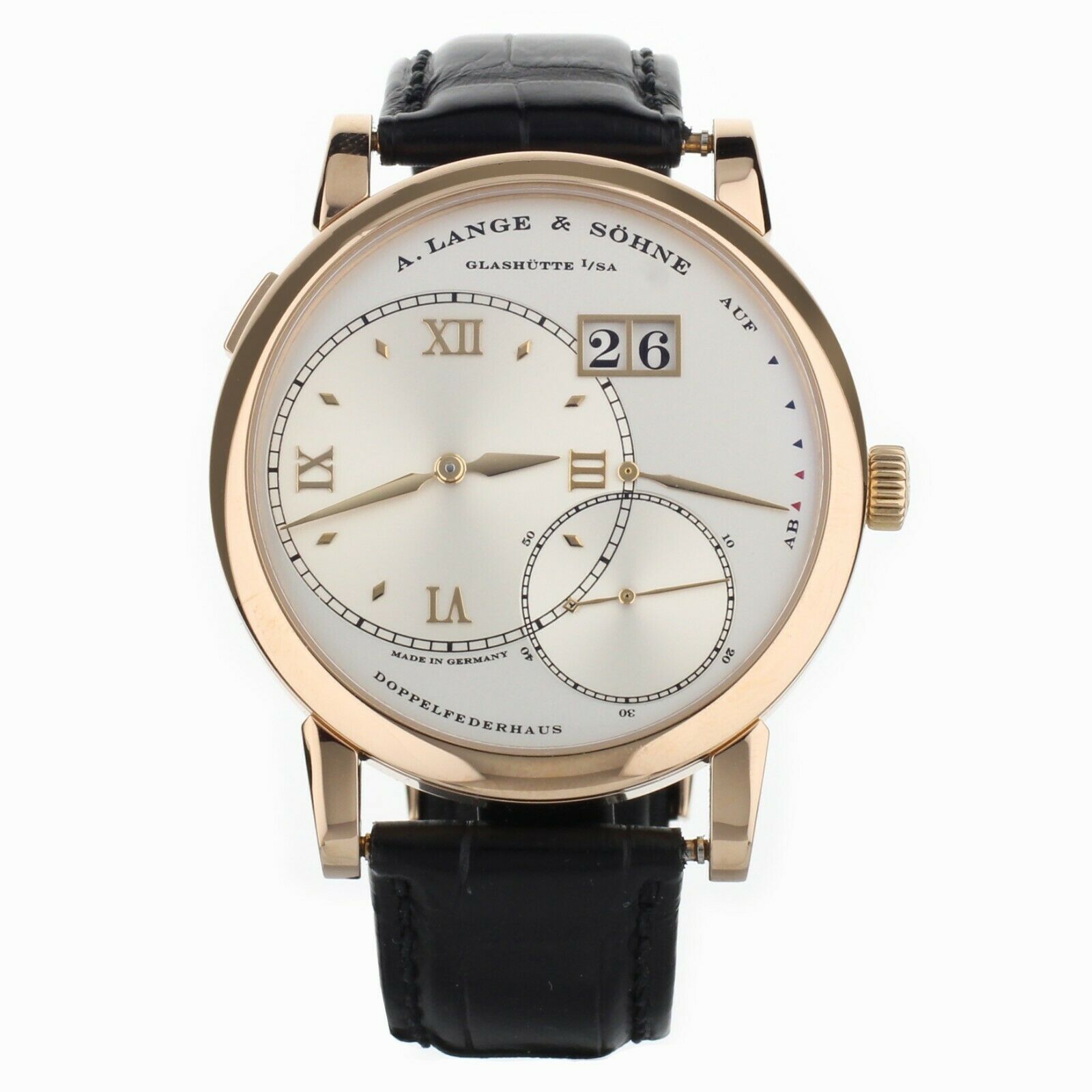 A.Lange & Sohne Grand Lange 1 Rose Gold Silver Dial Manual Wind 42mm 115.032