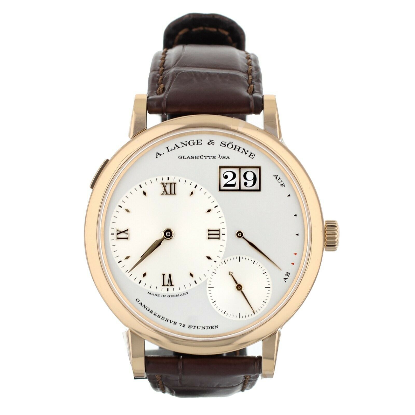 A. Lange & Sohne Grand Lange 1 Rose Gold Silver Dial 41MM  Full Set