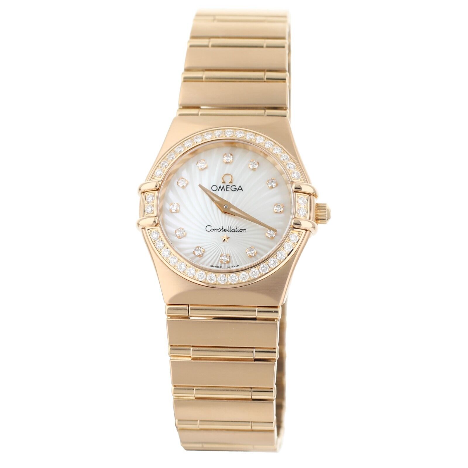 Omega Constellation 160 Years Rose Gold Diamond MOP Dial 25.5mm
