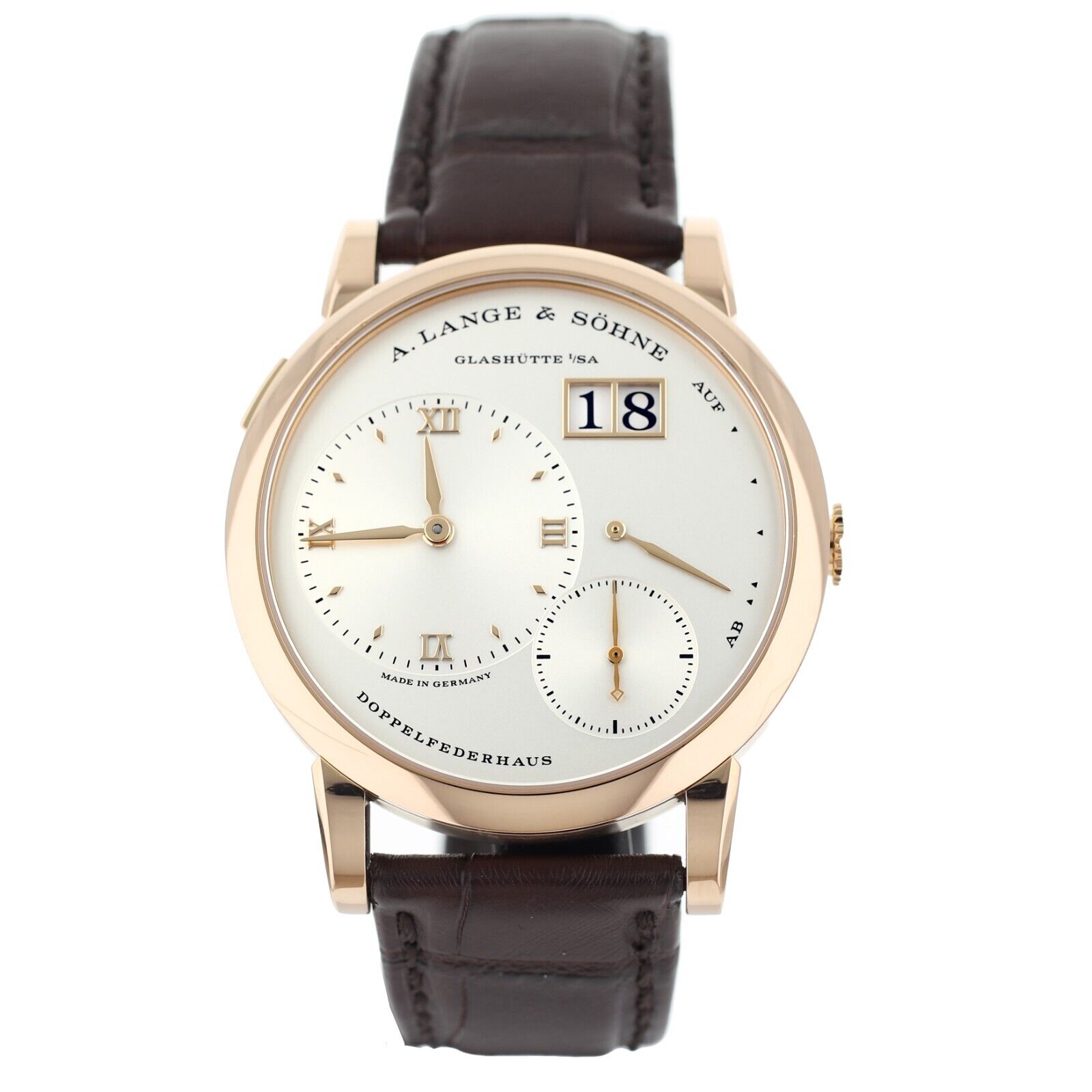A. Lange & Sohne LANGE 1 Silver Dial Rose Gold Manual