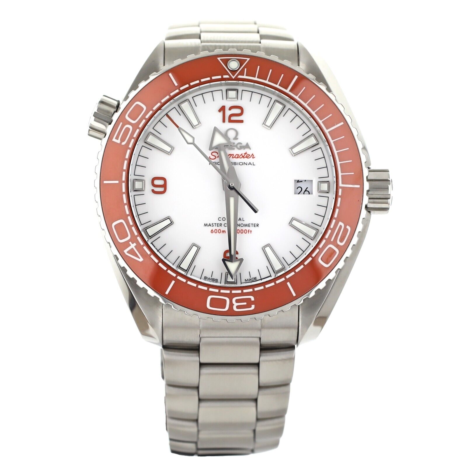 Omega Seamaster Planet Ocean 600m White Dial 43.5mm  Full Set