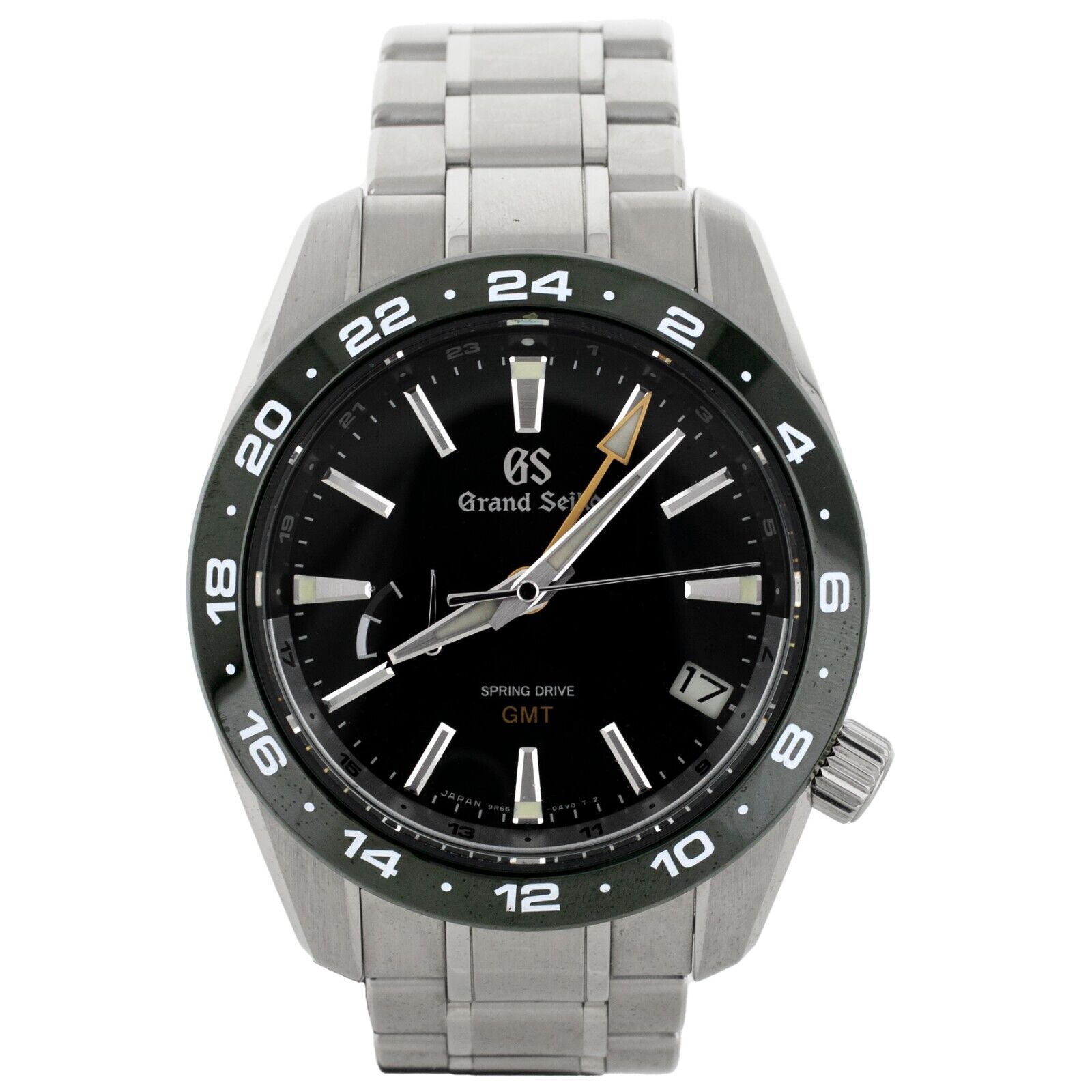 Grand Seiko Sport Spring Drive GMT Green Dial Bracelet Watch