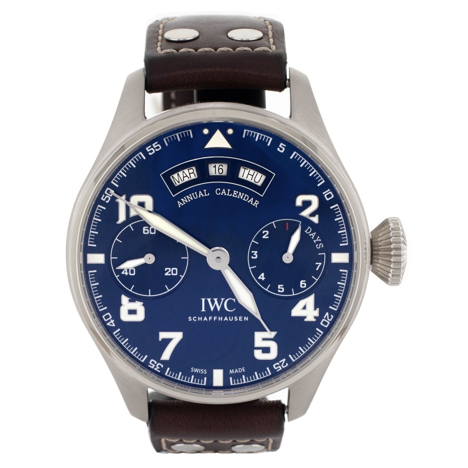 IWC Big Pilot Annual Calendar Le Petit Prince Stainless Steel