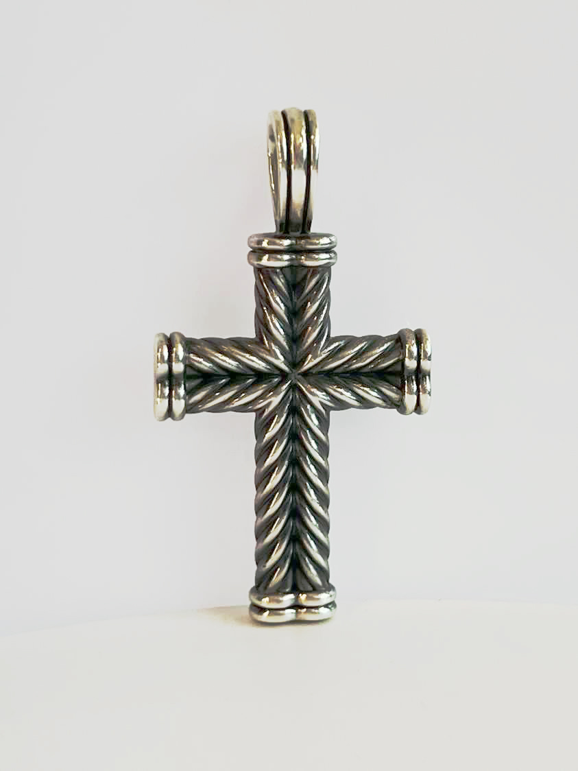 David Yurman Cable Cross Pendant Sterling Silver