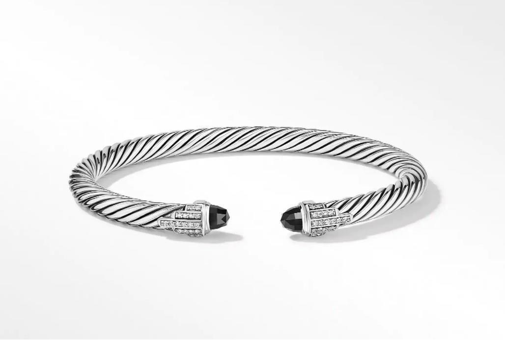 David Yurman Empire Cable Bracelet with Black Onyx