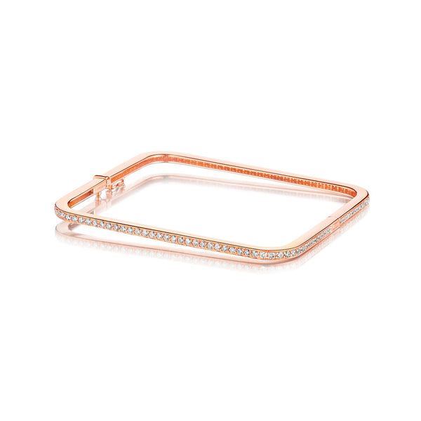 Piece Square Diamond Eternity Bangle
