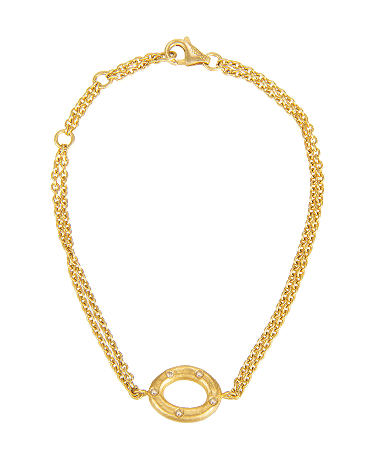 Yossi Harari Jewelry Roxanne 24k Gold Diamond Melissa Bracelet