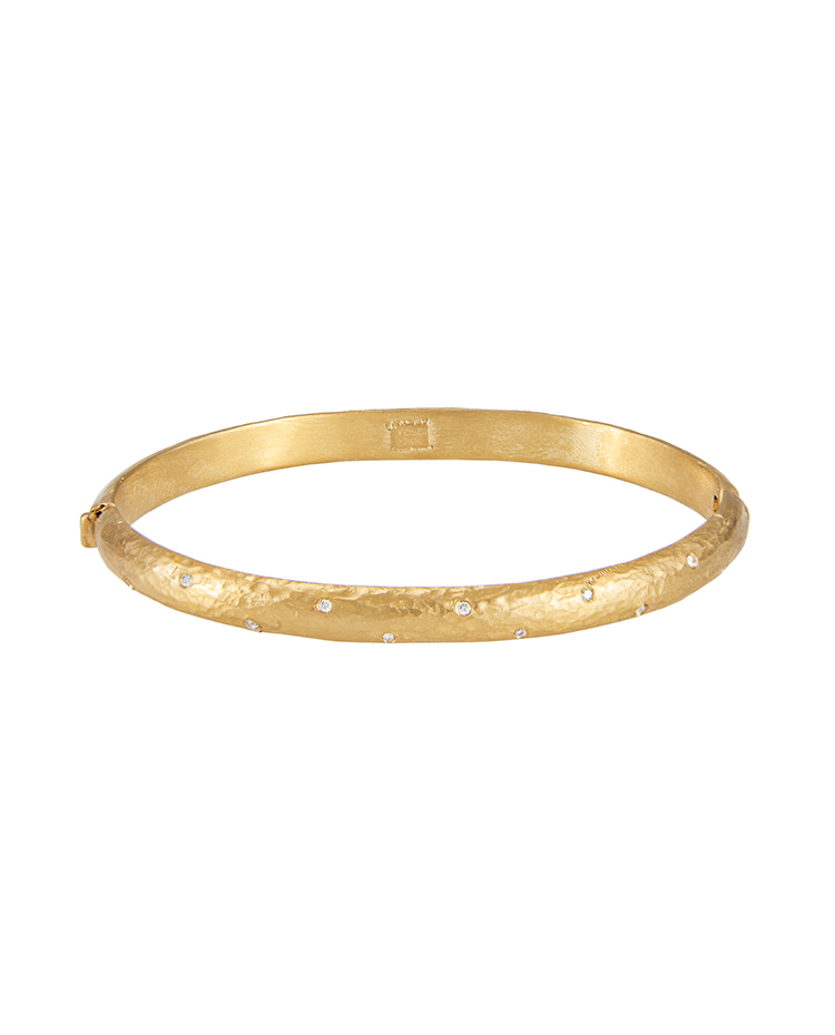 Yossi Harari Jewelry Roxanne 24k Gold Sprinkle Diamond Mica Bangle