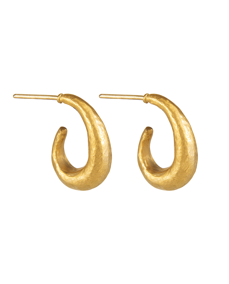 Yossi Harari Jewelry 24k Gold Small Roxanne Hoop Earrings