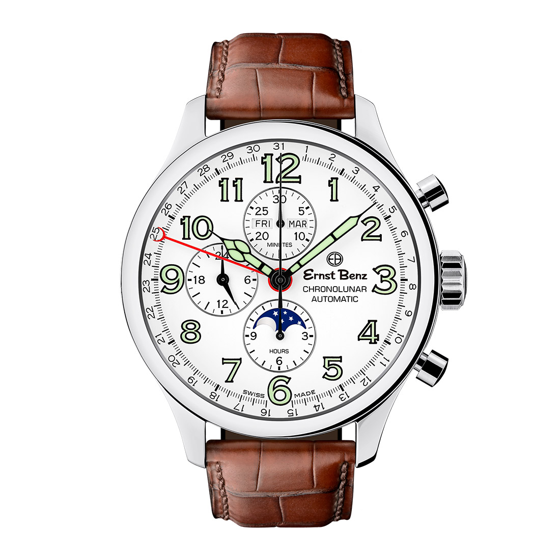 Ernst Benz ChronoLunar GC10312 A Mens  47mm Watch