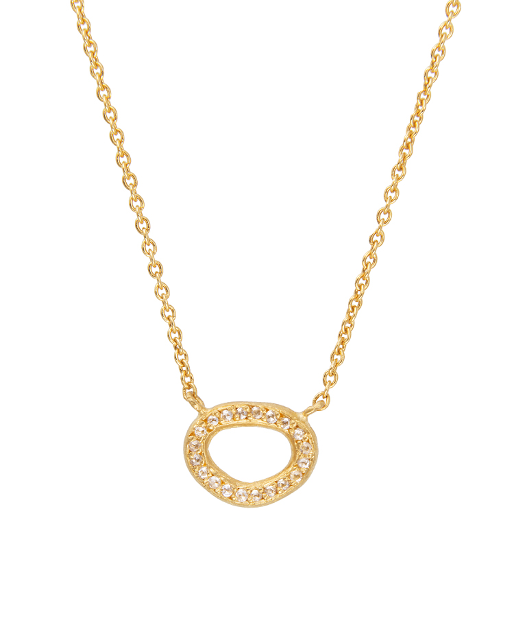 Yossi Harari Jewelry Roxanne 24k Gold Pave Diamond Melissa Necklace