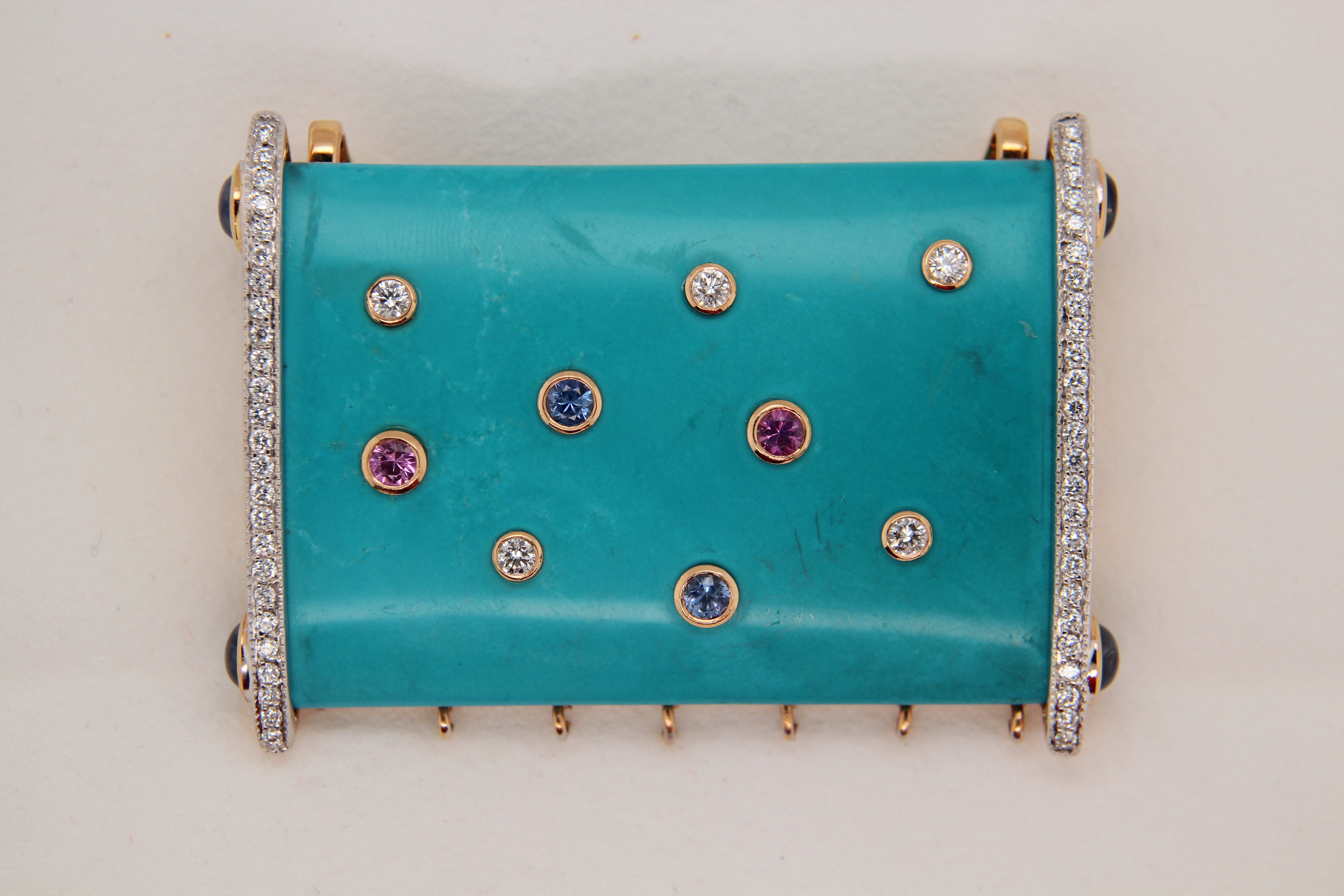 225 Carat Turquoise Pendant In 18 Karat Gold