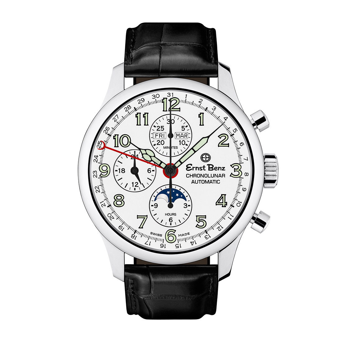 Ernst Benz ChronoLunar GC40312 A Mens  44mm Watch