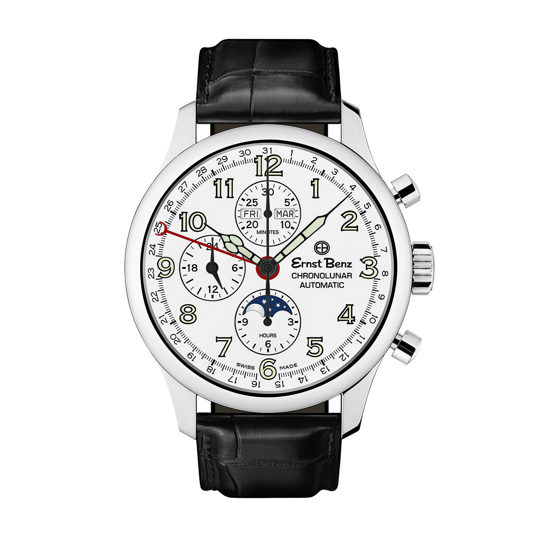 Ernst Benz ChronoLunar GC40312 A 44mm Mens Watch