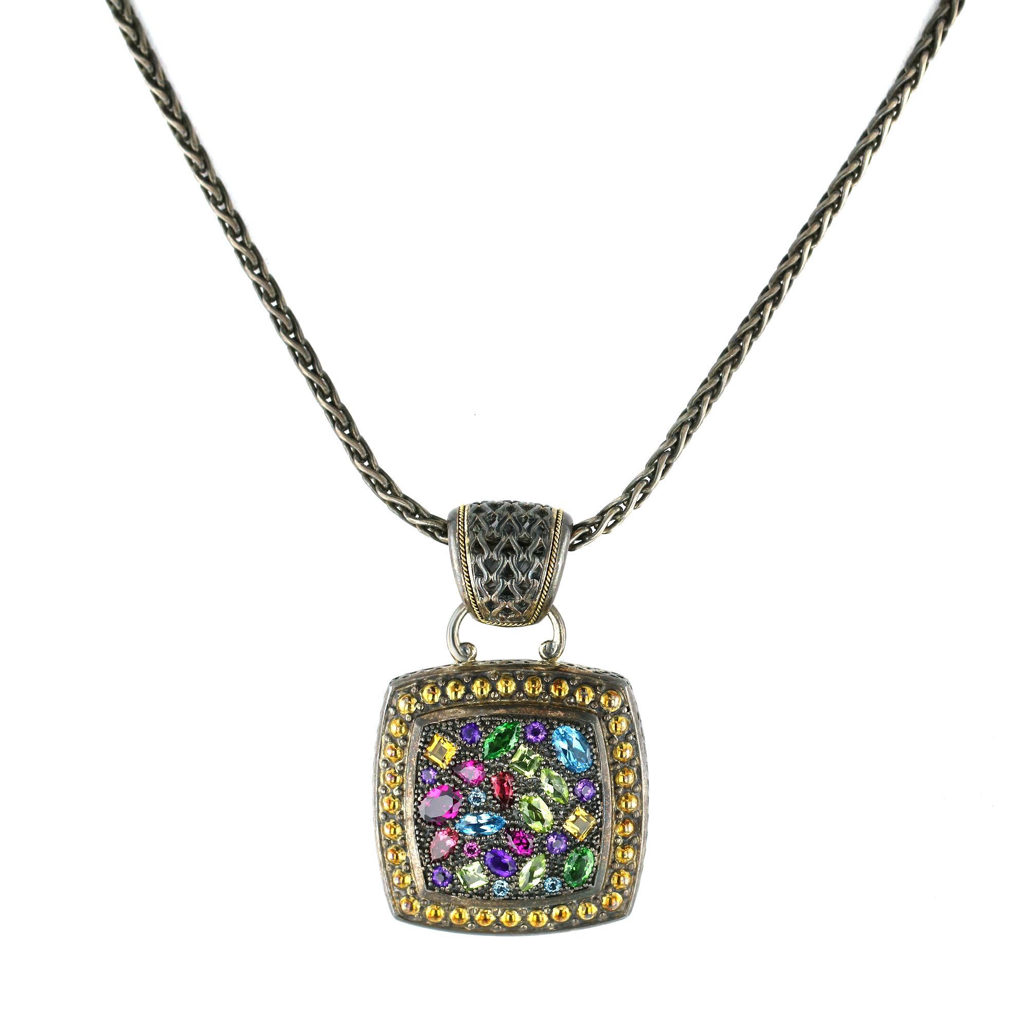 Effy Sterling Silver with Semi-Precious Stones Pendant
